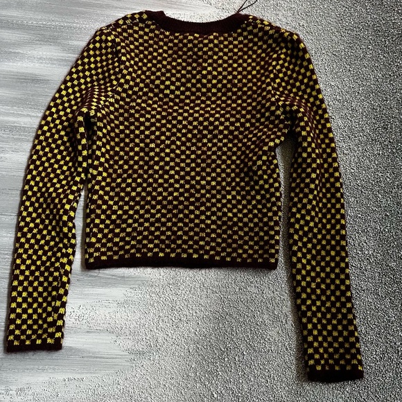 Zara Yellow and Black Checkered Cape - Picture 6 of 8